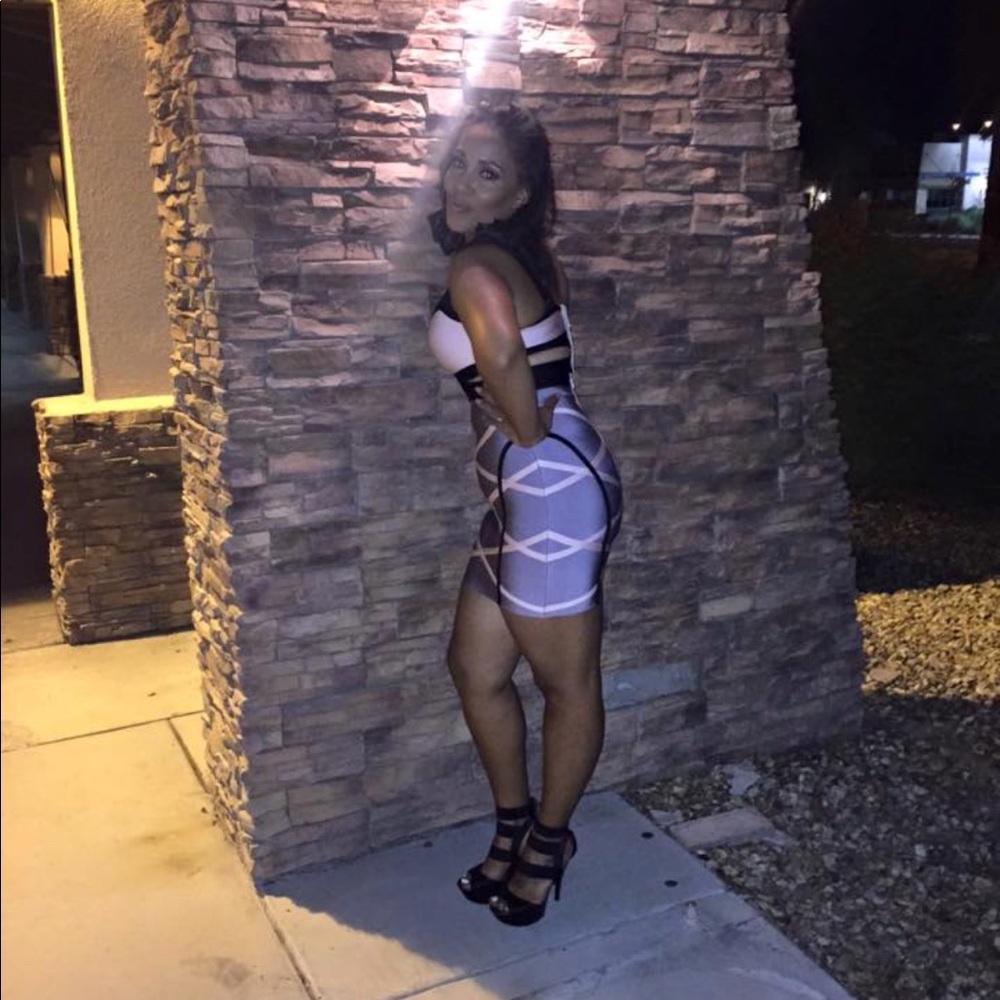 Two piece bandage outfit.